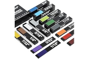 Clarke Brothers Setup Blocks – 15-Pcs Height Gauge Block Set with 2 Carpenter Pencils – Assorted Color Setup Bars – Professional Set Up Block Set for Woodworking, Carpentry, Drilling, DIY