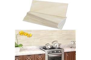 BeNice Peel and Stick Backsplash for Kitchen Tile,Peel and Stick Tiles for Walls Tile Stickers Waterproof Marble Tile Backsplash 3.85"x11.73"(16Tiles) Beige Travertine