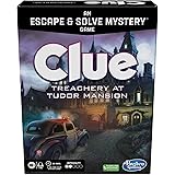 Hasbro Clue Board Game Treachery at Tudor Mansion, Clue Escape Room Game, Murder Mystery Games, Cooperative Family Board Game