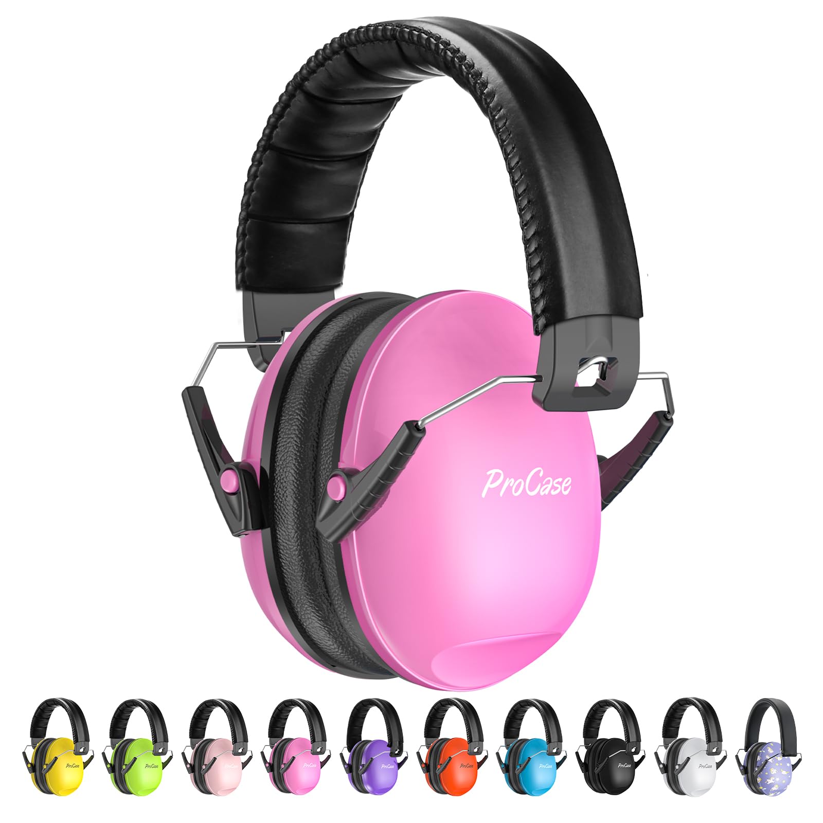 ProCase Ear Defenders Children, SNR 27dB Noise Cancelling Headphones for Kids Toddler, Kids Ear Defenders for Autism, Hearing Protection for Airplane Concert Fireworks -Pink — image 1