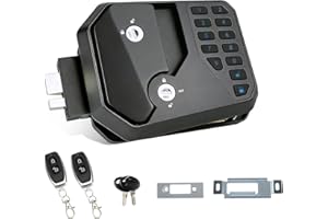 OPL5 RV Door Lock Keyless Entry with Remote and Password, Waterproof Aluminum Alloy RV Camper Door Latch for RVs with Standard Openings (3.75" x 2.75" x 1.5")