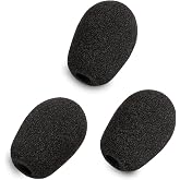 LEFXMOPHY Blackshark Pop Filter Replacement for Razer BlackShark V2 / V2 Pro / V2 X/Kaira Pro Gaming Headset Microphone Windscreen Mic Foam Cover, 3-Pack