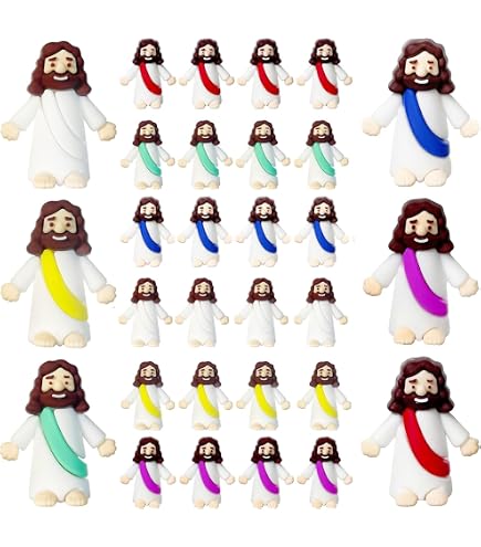 30 Figurines Miniatures De La Vierge Marie En PVC – Multicolores – Pour Œufs De Pâques, Cadeaux Religieux, Baptême - 4