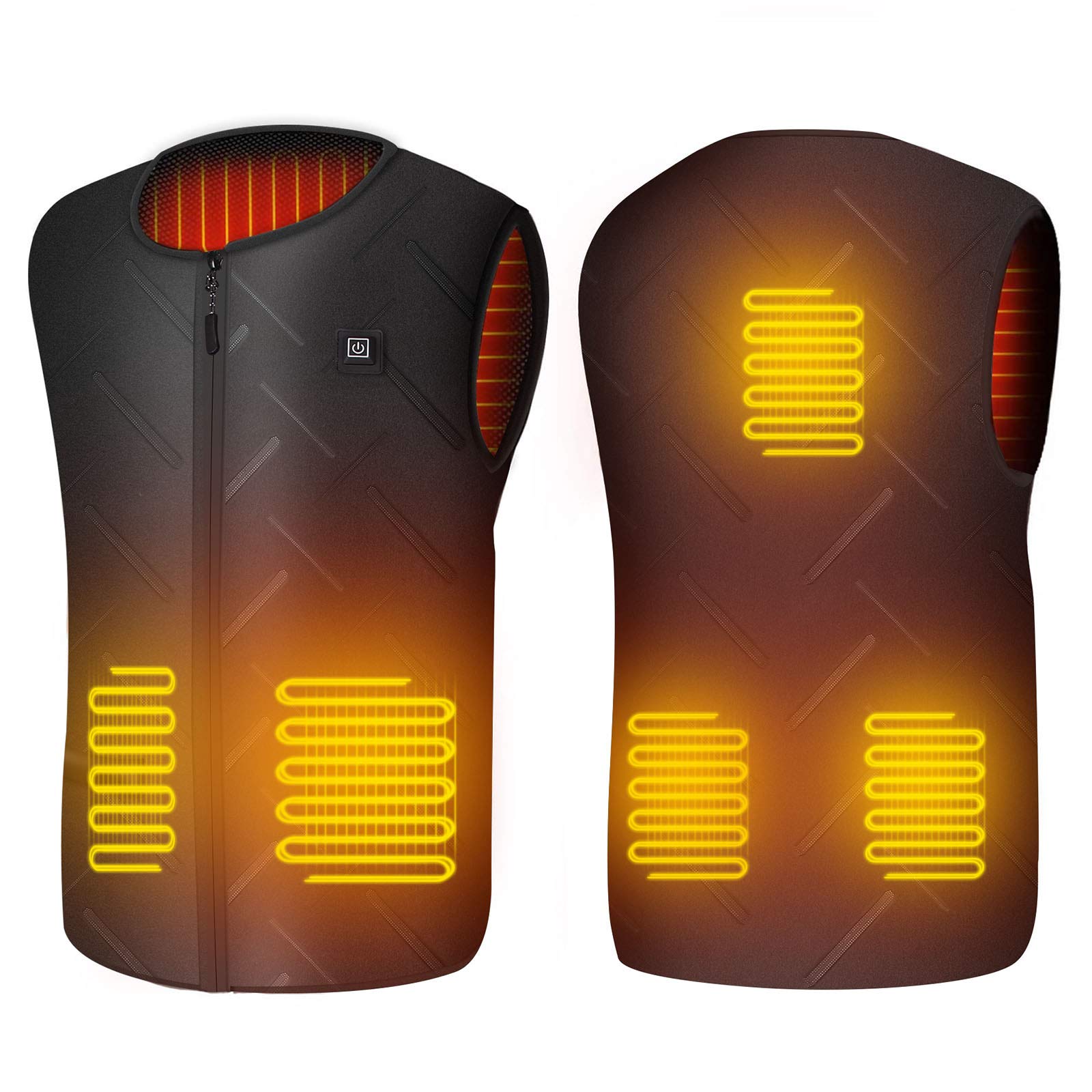 Heated Vest for Men Women USB Electric Vest Jacket Heating Thermal Vest Winter Warm Vest for Skiing 