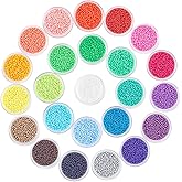 PH PandaHall 24000 Pcs 11/0 Multicolor Beading Glass Seed Beads 24 Colors 2mm Round Pony Bead Mini Spacer Beads with Container Box for Earring Bracelet Necklace Jewelry DIY Craft Making