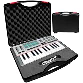 Hard Case for Akai Professional MPK Mini IV, Keyboard Controller Hard Shell Carrying Storage Case Equipped with Comfort Handle with Customizable Foam