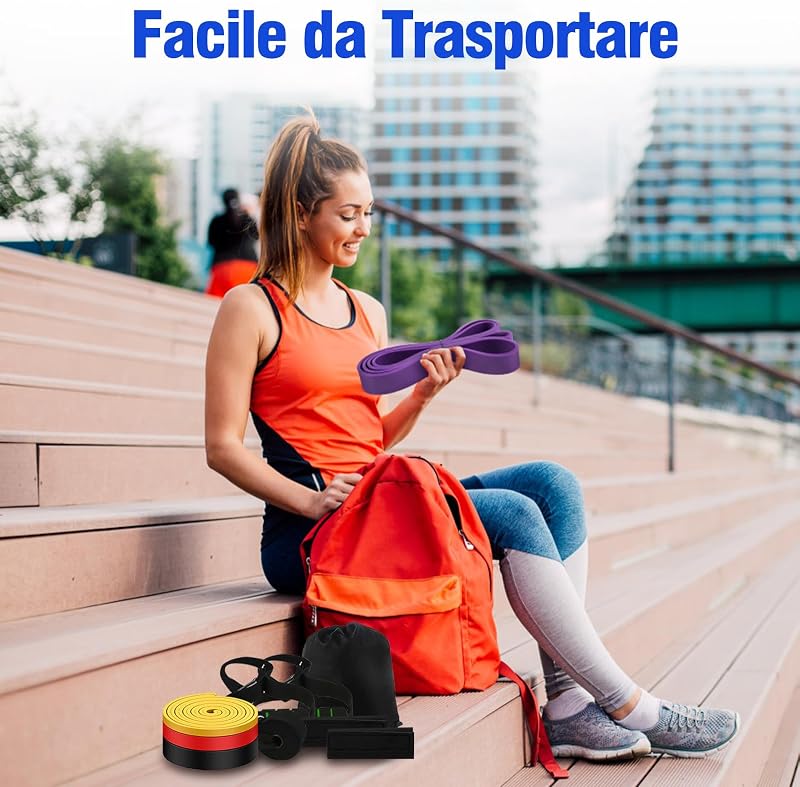Elastici Fitness di 4 Livelli di Resistenza, 5-85 LBS