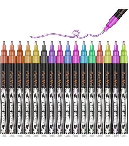 Stylos à Courbes Colorées Pour La Prise De Notes Marqueurs à