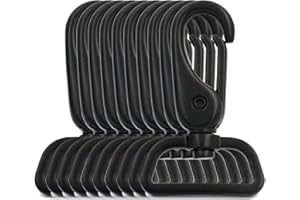 BIKICOCO 1'' Swivel Trigger Lever Snap Hook Lobster Claw Clasp Spring Loaded Clip, Flat-D-Ring Ended