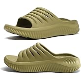 KuaiLu Womens Recovery Sandals With Comfortable Plantar Fasciitis Support,Ladies Orthotic Open Toe Sport Slides Thick Cushion Reduces Stress on Feet,Joints & Back Post-Exercise