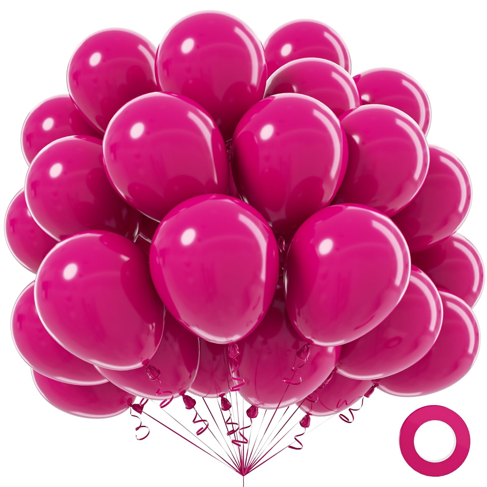 Photo 1 of ***2 PACKS INCLUDED***ZHMYBLN Hot Pink Balloons, 100Pcs 12 inch Bright Pink Latex Balloons Round Helium Balloons for Birthday Valentine's Day Wedding Baby Shower Anniversary Party Backdrop Decorations***2 PACKS INCLUDED***