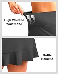 Soothfeel Women's Swim Skirt with Pocket High