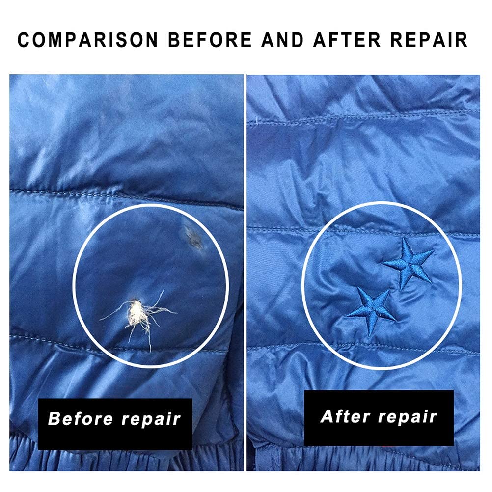 15Pcs Nylon Repair Patches, Self-Adhesive and Waterproof, Lightweight Repair Patches for Clothing Down Jacket Repair Holes Tearing(20x 10 cm)