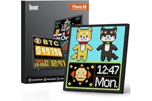 Divoom Pixoo-64 - WiFi Pixel Cloud Digital Frame with APP Control,64 X 64 LED Panel Display Frame for Gaming Room Decoration/