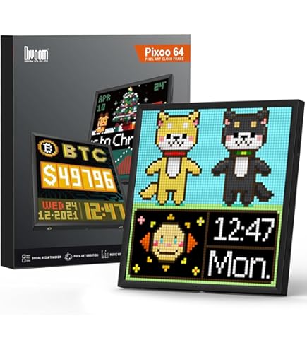 Divoom Pixoo 16 - Pixel Art Digital Clock with APP Control & WiFi