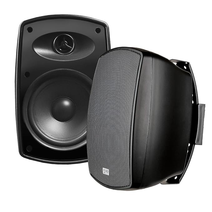 OSD Audio AP450 4” 3Way Indoor Outdoor Patio Speaker Pair, Black AP650