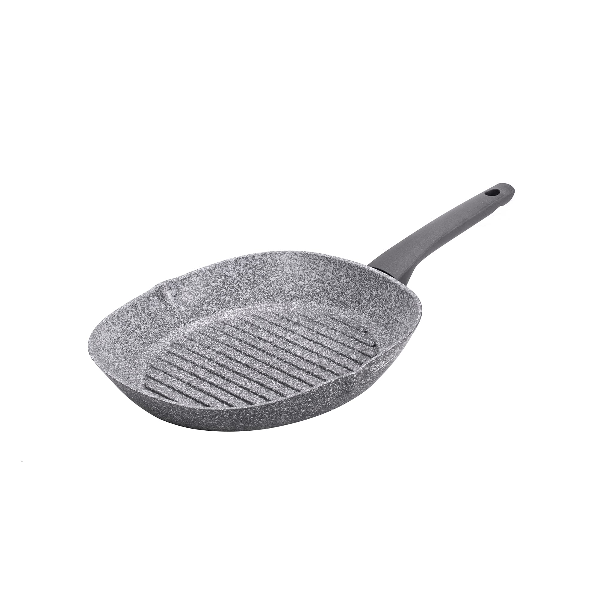 Moneta Symphony Grill Pan 28x28 cm Also for Induction, Reinforced with Mineral Particles. Made in Italy