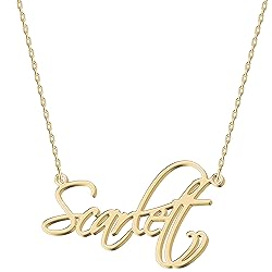 UMAGICBOX Personalized Serenity Name Necklace 18K