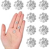 30 Pcs 12mm Sew on Rhinestone Embellishments, Rhinestone Buttons for Clothing, Crystal Flower Flatback Buttons for Clothing Wedding Hair Decoration Bouquet DIY Sewing Accessories