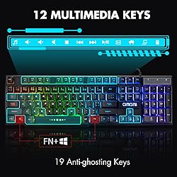 CHONCHOW Wired Gaming Keyboard for Mac PC PS5 PS4