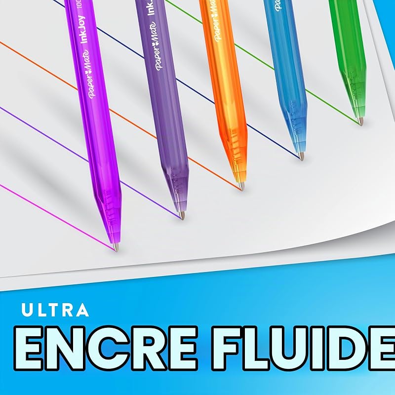 InkJoy 100RT stylo bille rétractable | pointe moyenne (1,0 mm) | bleue | Lot de 20