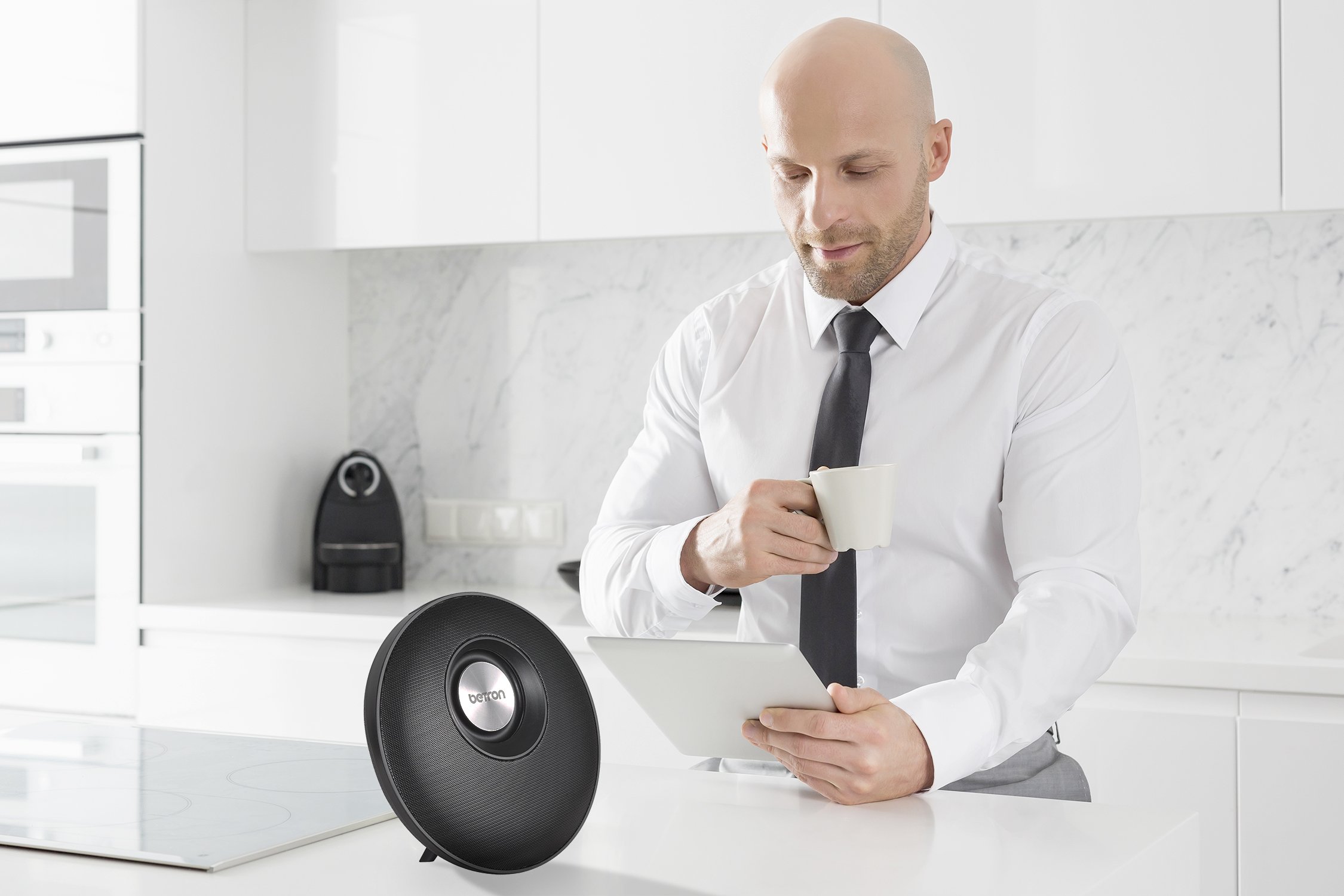 Betron E50 Bluetooth Speaker with Microphone, 10 Watt, Bass Driven Balanced Sound, Passive Sub