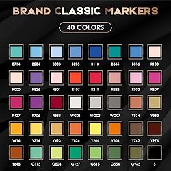 Caliart 41 Colors Dual Tip Art Markers Permanent