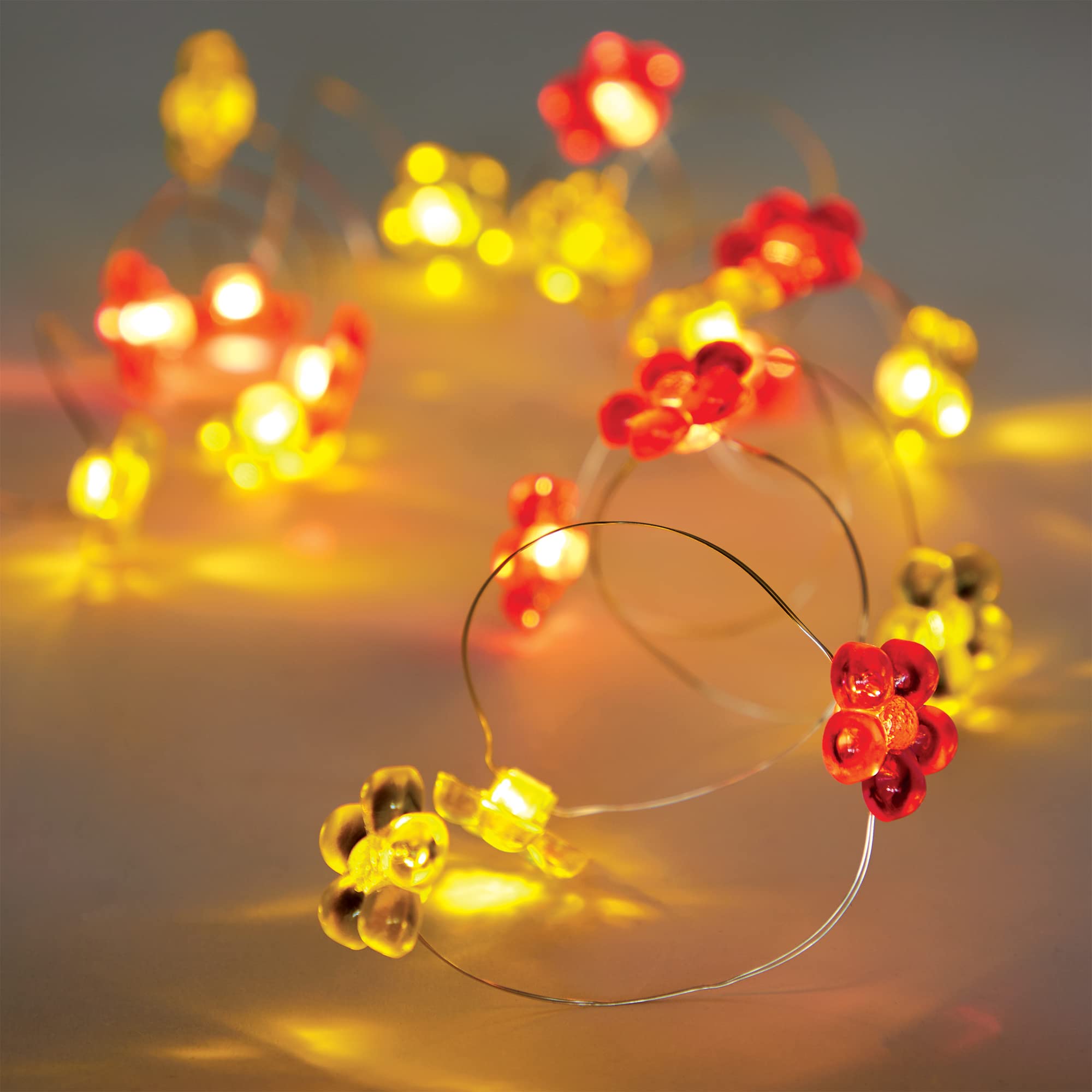 Baker Ross FX489 Flower Led String Lights - Pack of 1, Warm Fairy Lights for Easter Decorations