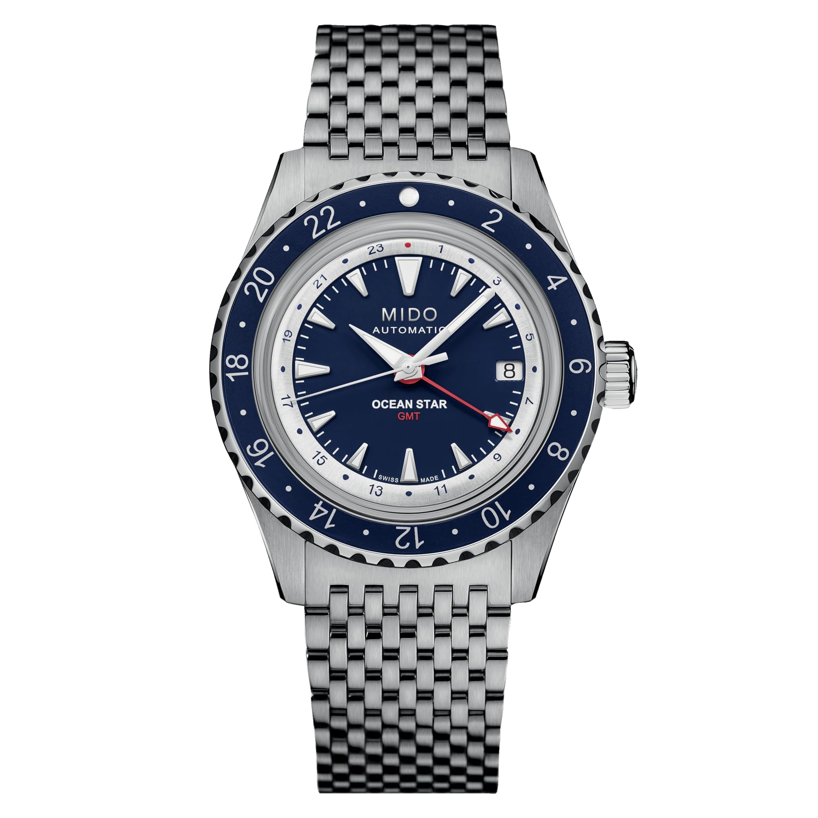 Photo 1 of MIDO Ocean Star GMT - Swiss Automatic Watch for Men - Blue Dial - Case 40.5mm - M0268291804100