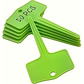 50pcs Plastic Plant T-Type Labels Garden Stake Markers Waterproof Plant Tags for Outdoor (Green)