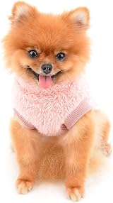 SMALLLEE_LUCKY_STORE Pet Sherpa Fleece Jumper Vest Pink Size S for Small Dogs view 3