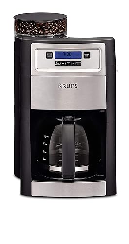 KRUPS Grind and Brew Auto-start Coffee Maker with Builtin Burr