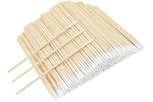 Egaageoi 600 Pcs Pointed Cotton Swabs with Wood Sticks | Lint-Free Precision Tips for Makeup, Nail Polish, and Skincare | Bio