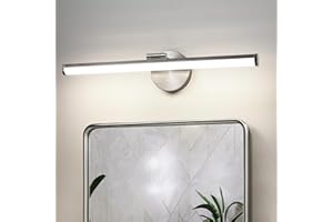 KAISITE Bathroom Light Fixture Over Mirror 22IN Brushed Nickel Vanity Lighting Fixture Dimmable LED Vanity Light Rotatable Modern Bathroom Light Bar 18W 3000K