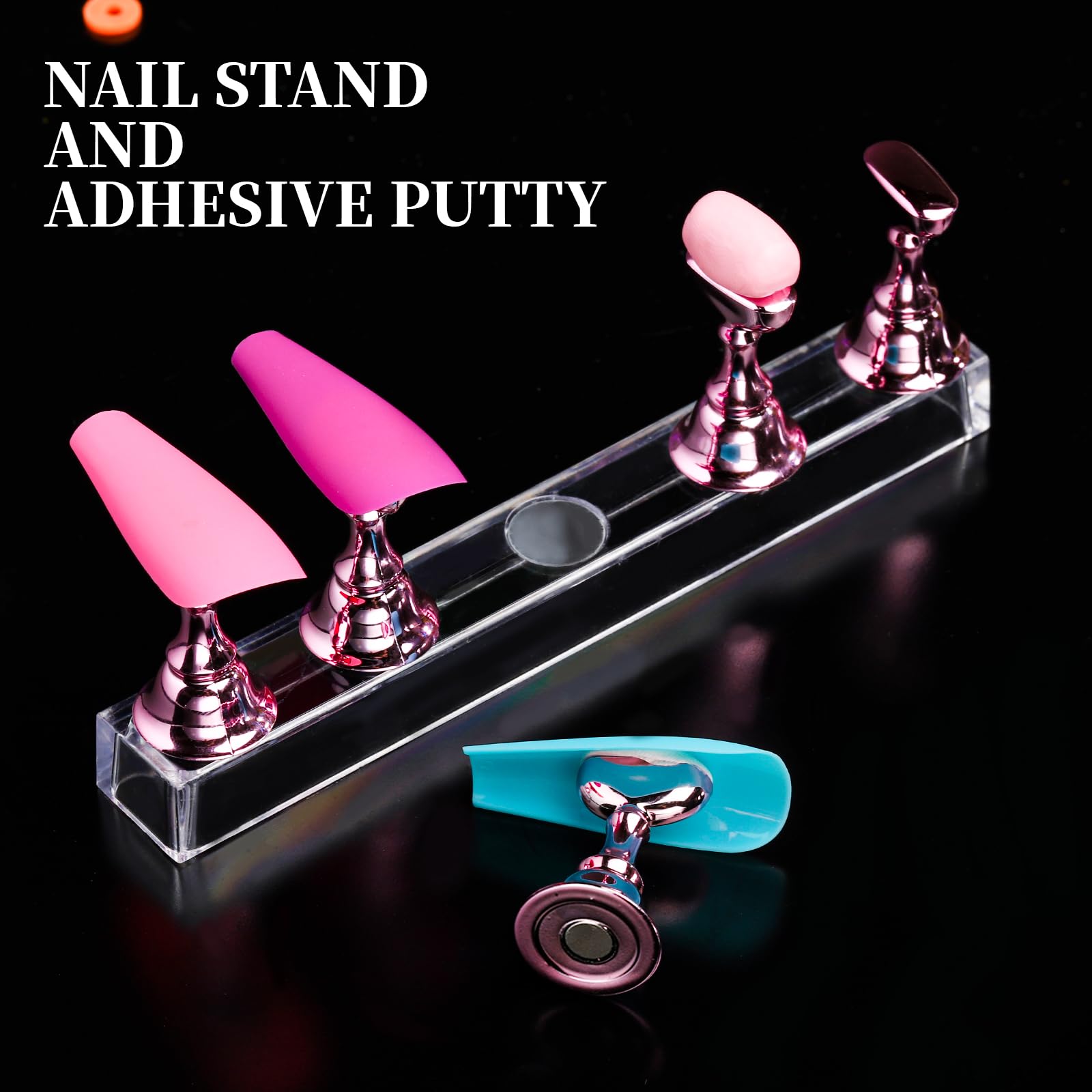 Teenitor 600 Pcs Clear Coffin Nail Tips, Acrylic Nail Kit, Clear Press On Nails, Long Fake Nails Coffin Nail Tips Full Cover, Acrylic Nail Clipper Nail Stand for False Nails - Image 5