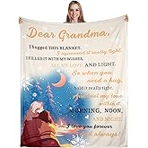 Grandma Valentine Blanket from Granddaughter, Soft Valentines Throw Blanket for Couch 60" x 50", Stocking Stuffers for Women, Gigi Abuela Gifts for Grandmother, Nana Gift from Grandkids