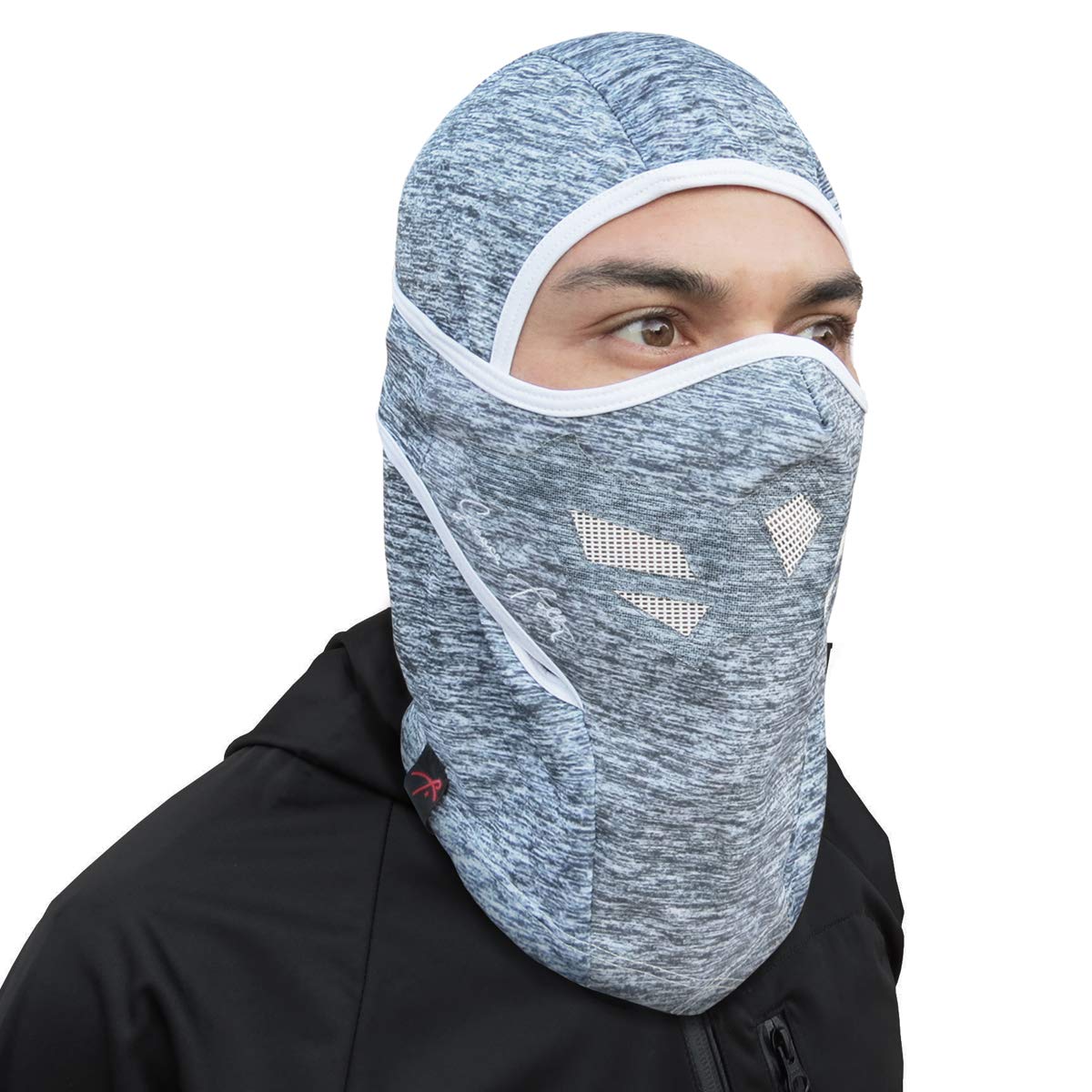 Grace Folly Full Balaclava Ski Face Mask for Snowboarding and Cold Winter Weather Sports Grey Heather