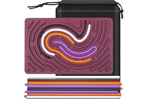 DODOLOL Sensory Activity Board Silent Fidget Toys Sensory Toys for Kids with Autism ADHD Stress Relief Toy Quiet Kids Fidget Sensory Board with Portable Travel Bag & 20 Strings Fidgets for Adults Kid