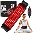 Red Light Therapy for Body:5 Light Levels Infrared Light Heat Therapy Belt Wrap for Back/Waist/Muscle/Pain Relief 660nm & 850nm Led Beads Red Light Therapy Device with Timer