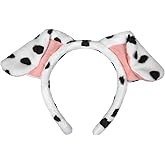 CHEU Dalmatian headband with dog ears and tail for halloween play