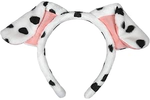 CHEU Dalmatian headband with dog ears and tail for halloween play