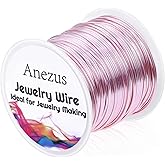 Anezus 18 Gauge Jewelry Wire for Jewelry Making, Anezus Craft Wire Tarnish Resistant Copper Beading Wire for Jewelry Making Supplies and Crafting (18 Gauge, Rose Gold)