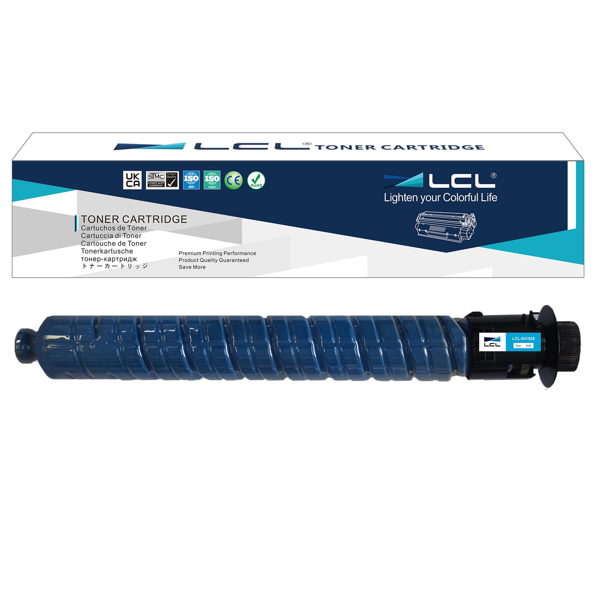 LCL Compatible Toner Cartridge 841928 MP C2003 MP C2503 (1PK Cyan) Replacement for Ricoh Aficio MP C2003 MP C2503 MPC2003 MP C2503 MP C2004 MP C2504