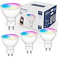 Lightinginside GU10 Smart Light Bulbs 50W Equivalent, 38°Beam Angle, Smart Bulb Compatible with Alexa/Google Assistant/Smart Life, 5W 420LM, RGBCW Spotlight Track Light, 2.4GHz WiFi, ETL Listed, 4PCS