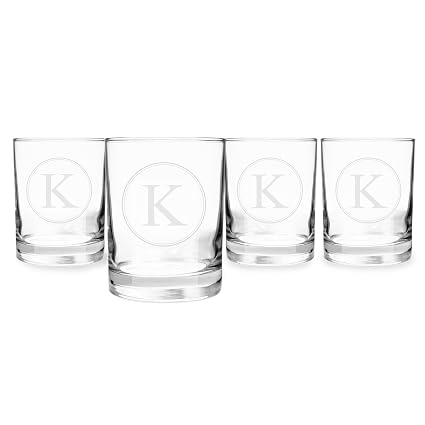 drinking glasses with initials