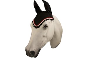 HORSE FARE PRODUCTS Horse Fly Bonnet with Scalloped Edges- Horse Size Only (Black)