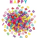 100 Pcs Multicolor Alphabet Letter Beads, A-Z Mixed Plastic Shap Loose Pendants, Resin A-Z Letter Beads, Initial Bead Accessories for Jewelry Making, Crafts, Key Chains