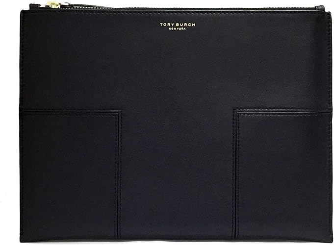 Amazon トリーバーチ バッグ メンズ クラッチバッグ Tory Burch 001 Block T Travel Medium Pouch ブラック レザー 並行輸入品 クラッチ セカンドバッグ