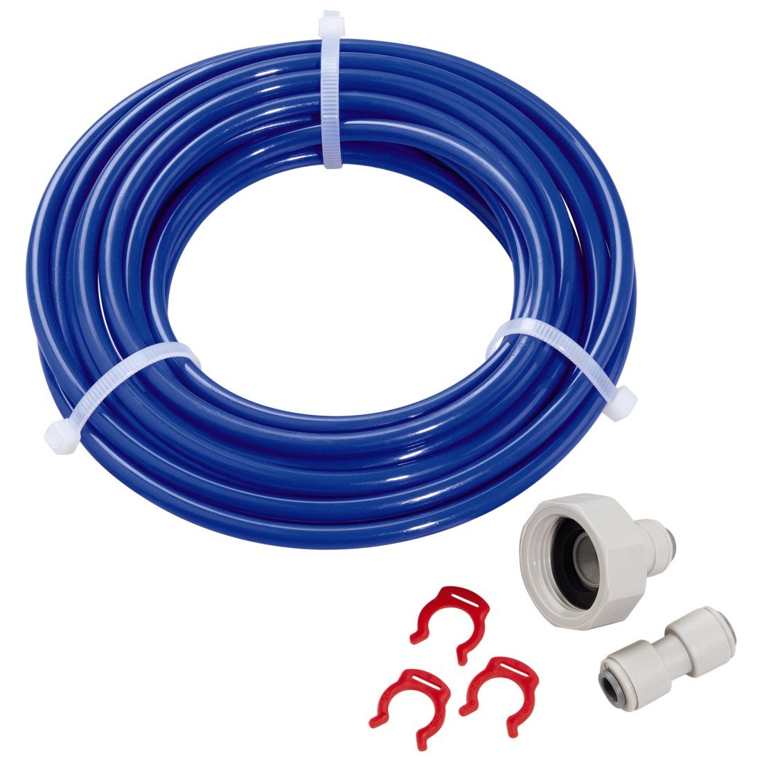 Xavax Water Hole Set of 6 M Cable and Fixing Kit – suitable for US Refrigerators - Blue