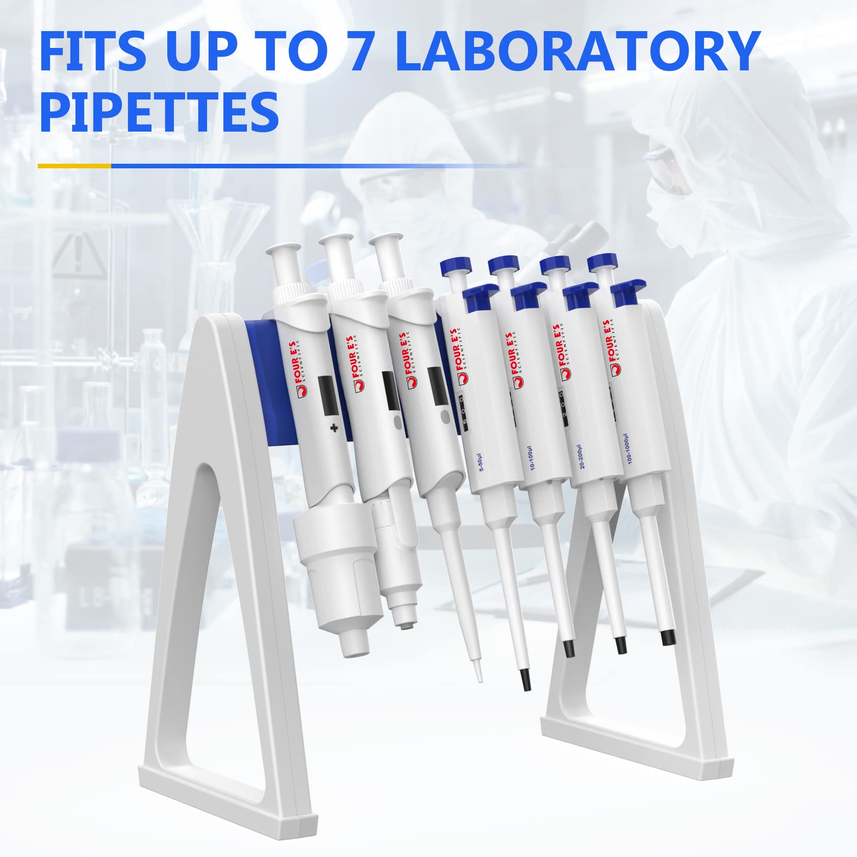 Micro Pipettor Rack Mua FOUR E'S SCIENTIFIC Laboratory Pipette Stand, Plastic Linear ...